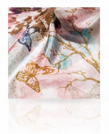 Палантин Женский S-MYSTIC.CAGE/WHITE.PINK